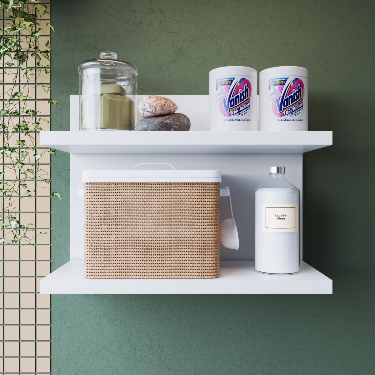 Repisa Estante Flotante Doble 54cm