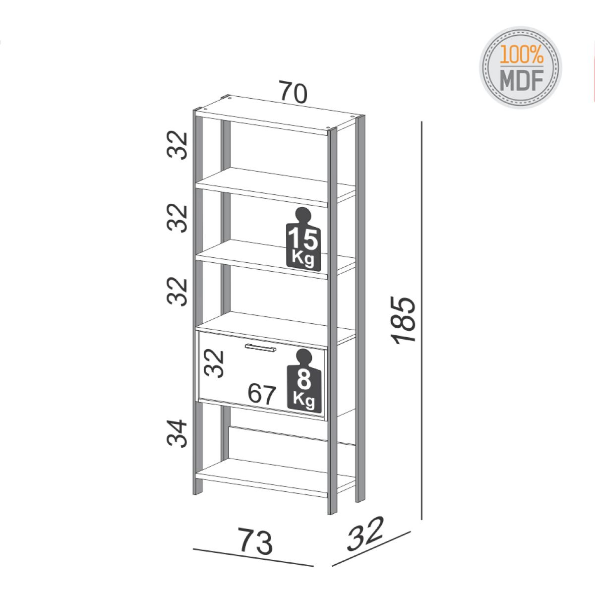 Estanteria Industrial Bruselas Blanco