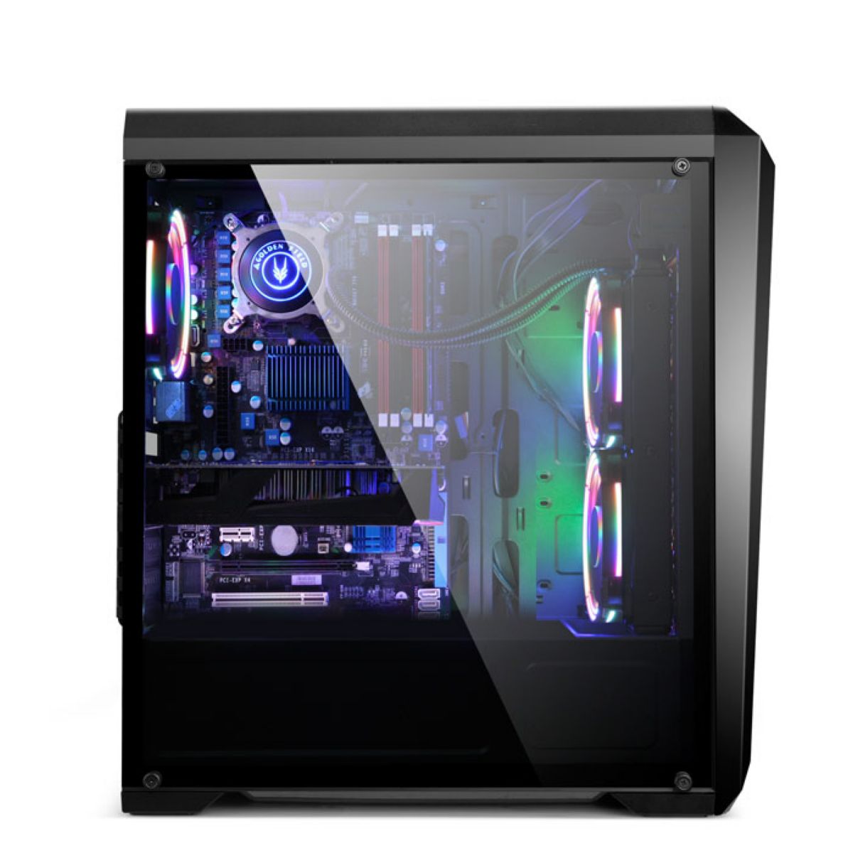 Gabinete Gaming Comstar Cn21 Vidrio Temp Rgb