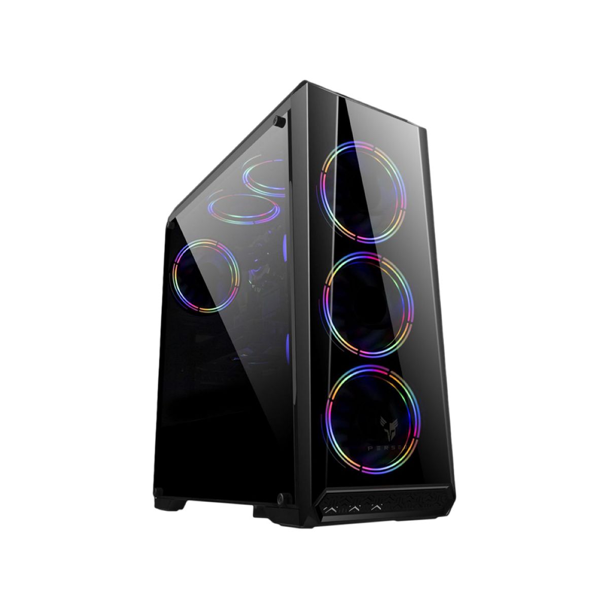 Gabinete ATX Gaming Perseo Con 3 Fan Rgb Cn21f GGPCN21F