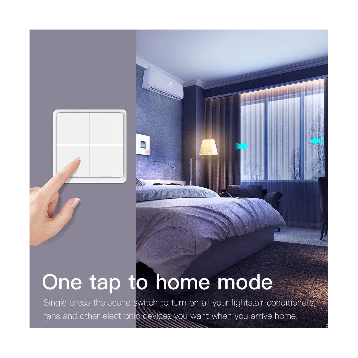 Interruptor Inalambrico 4 Botones Zigbee