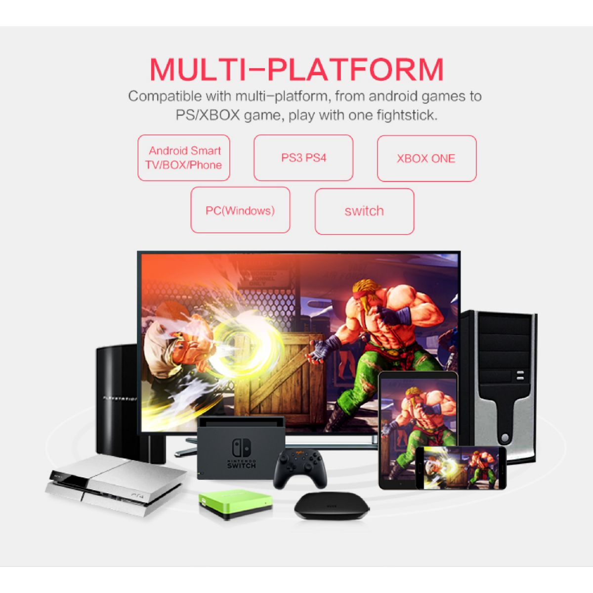 Joystick Arcade PXN Fight Stick 0082 PC,PS4,PS3,XB