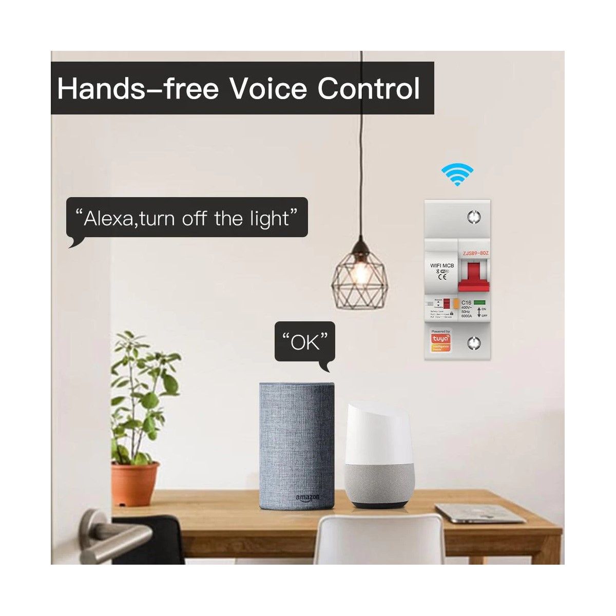 Llave Electrica 80a Wifi 2 Polos