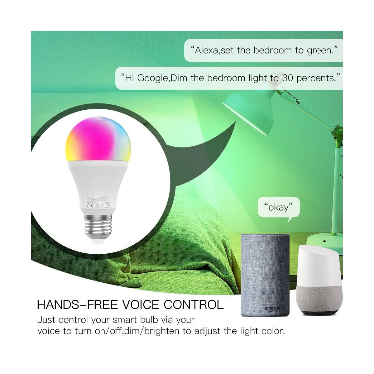 Lampara Rgb 14w E27 Wifi/1050lm