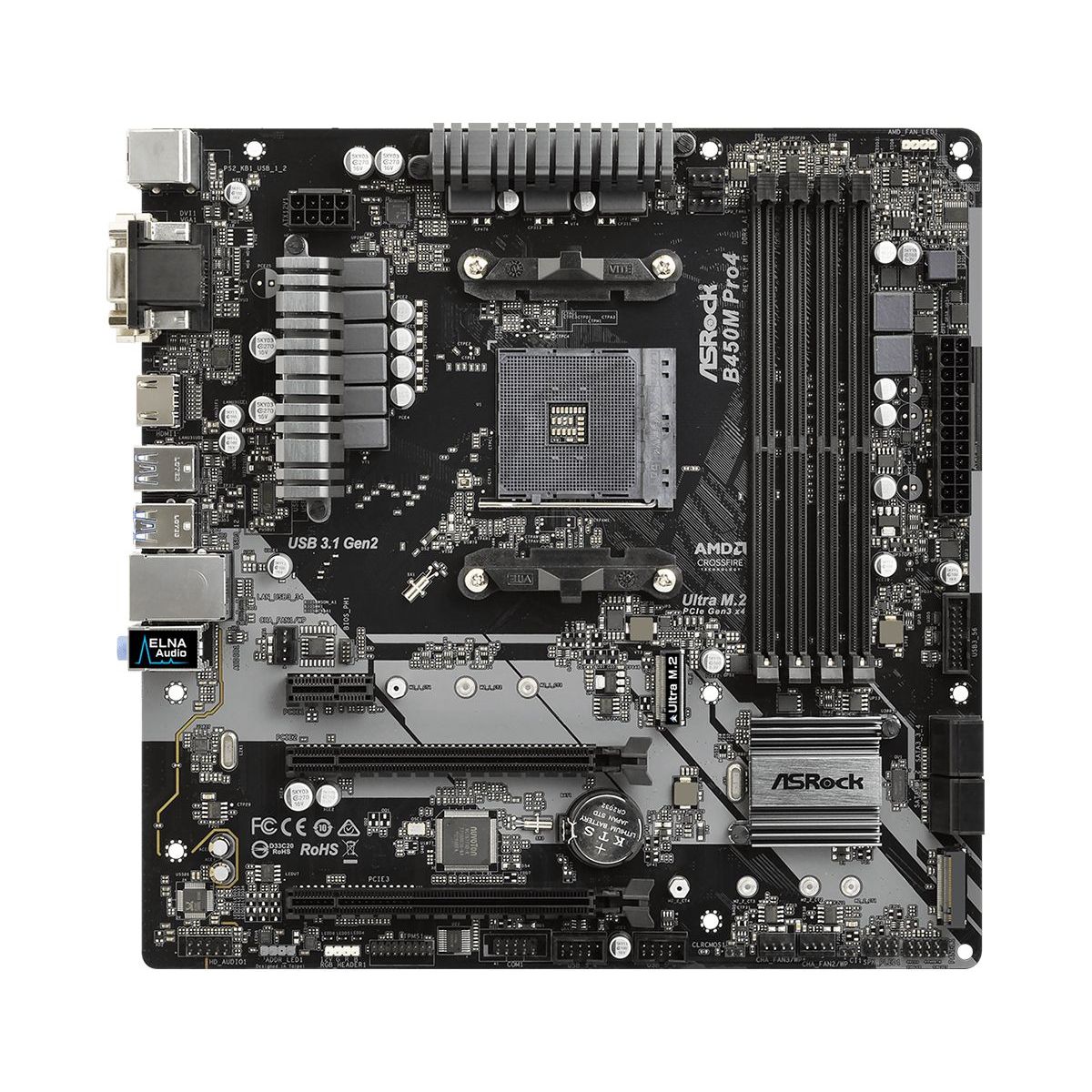 Motherboard Asrock B450m Pro4 Am4