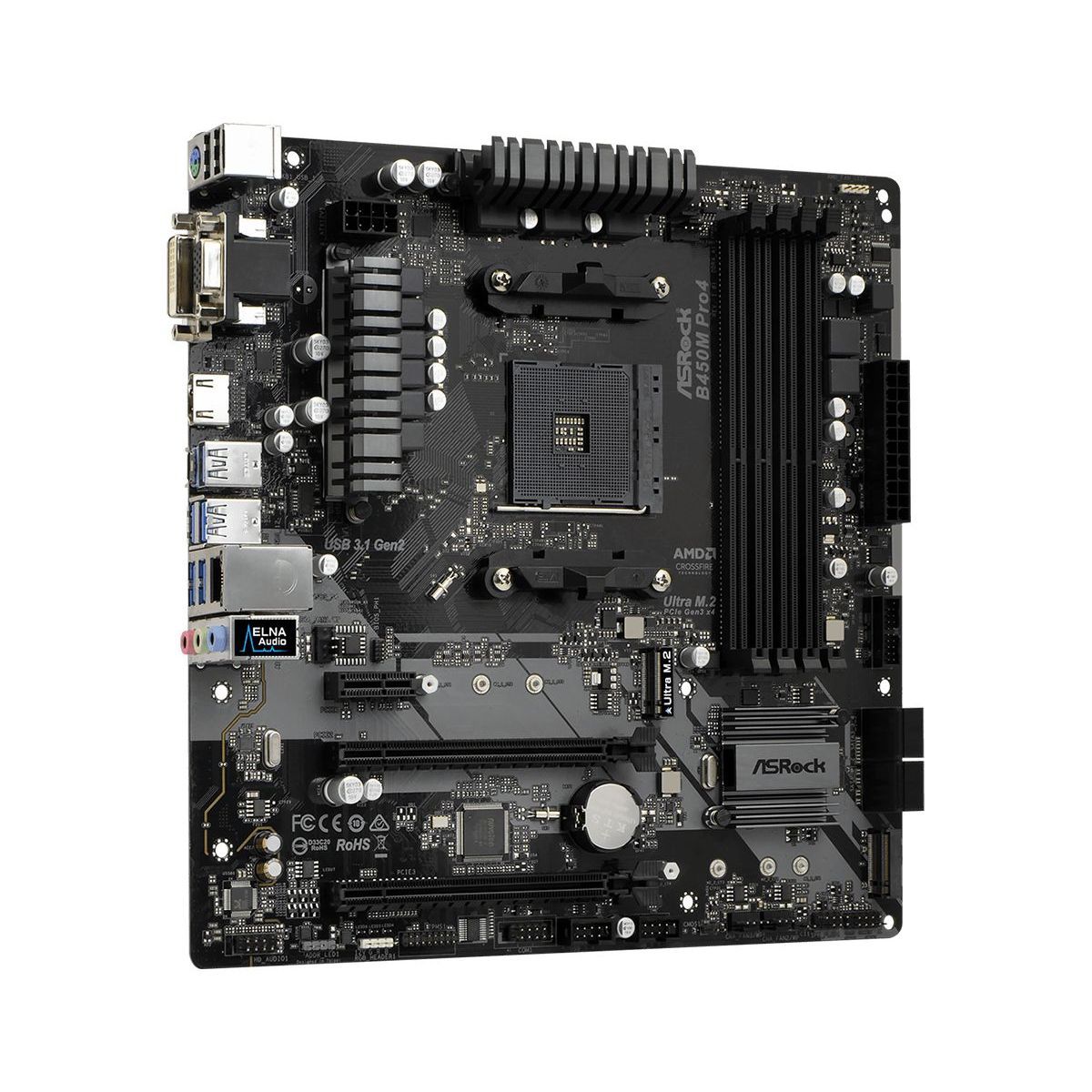Motherboard Asrock B450m Pro4 Am4