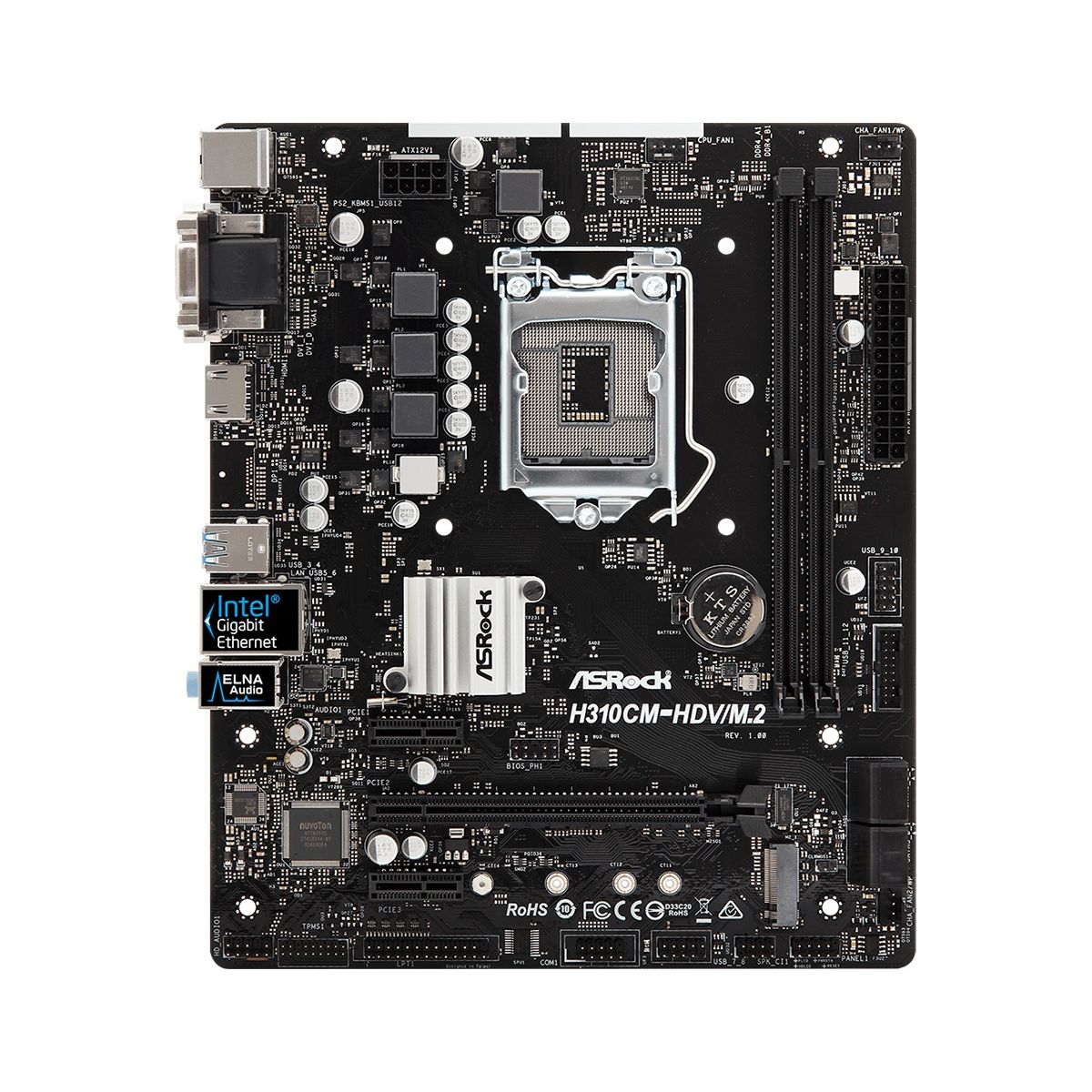 Motherboard Asrock H310cm-hdvm/m.2 S1151 9na Gen