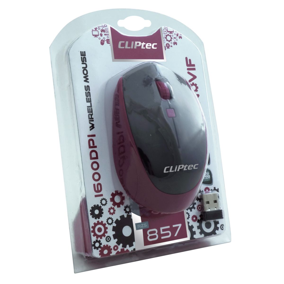 Mouse Wireless Cliptec 857 Innovif Bordeaux