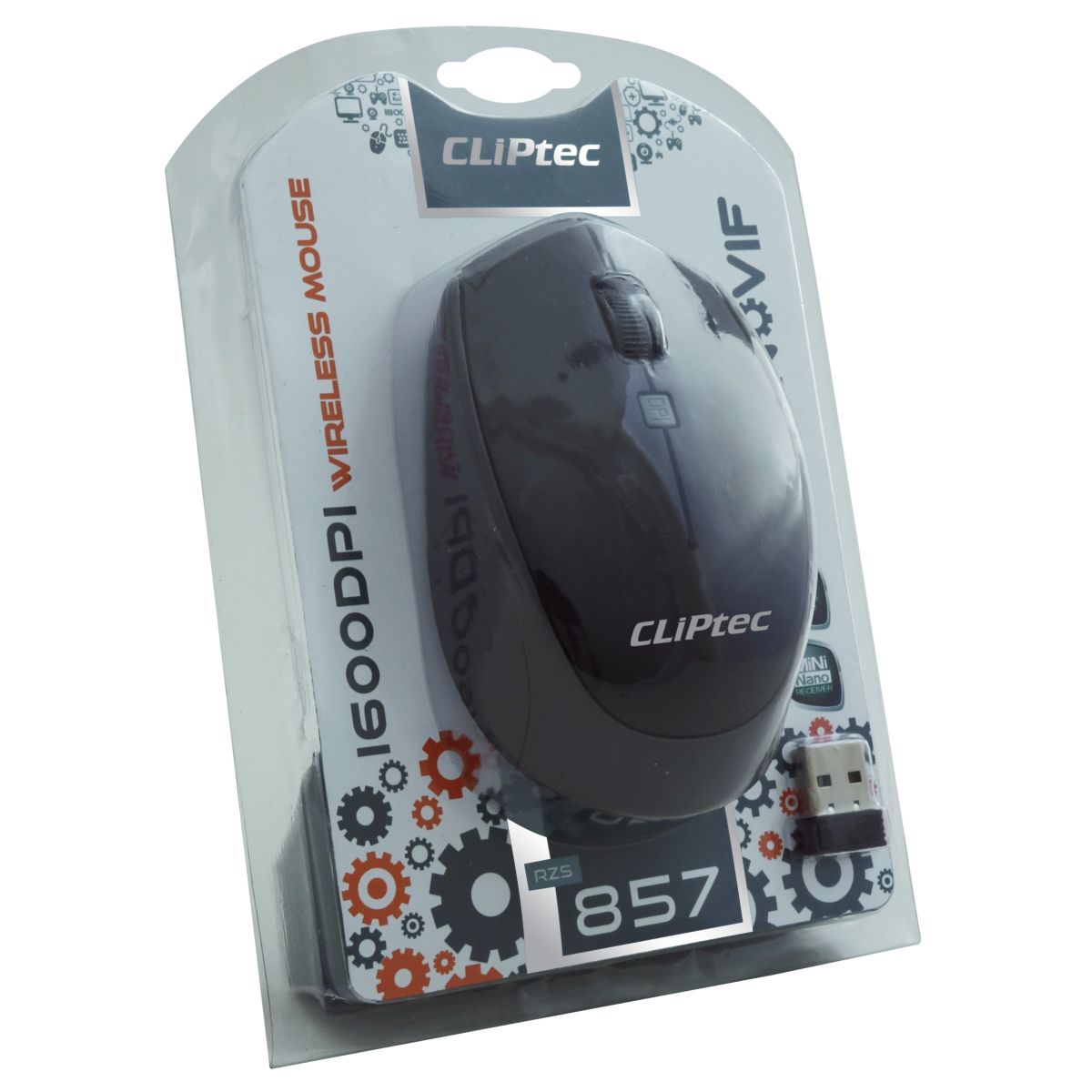 Mouse Wireless Cliptec 857 Innovif Gris