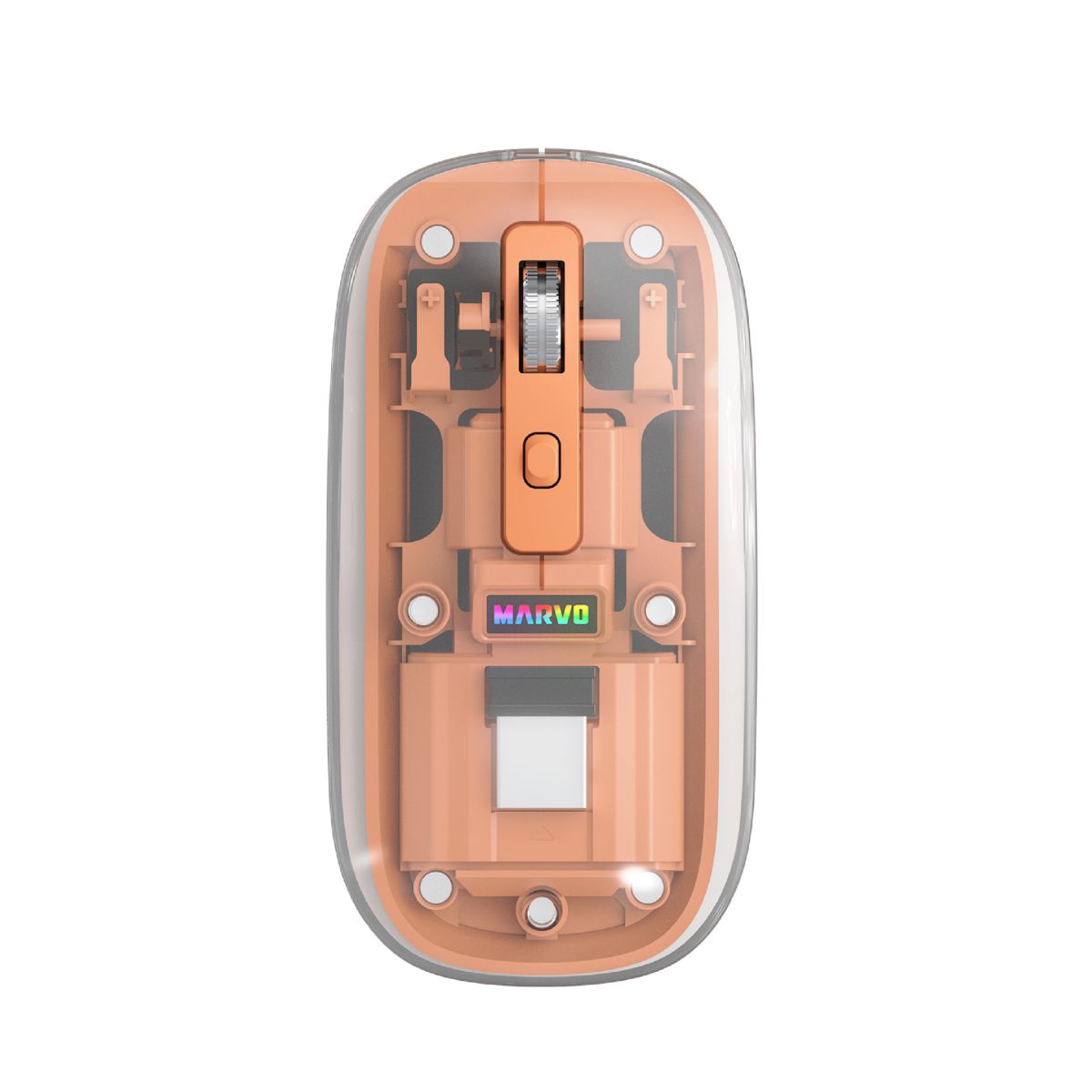 Mouse Marvo Inalambrico M810W Naranja