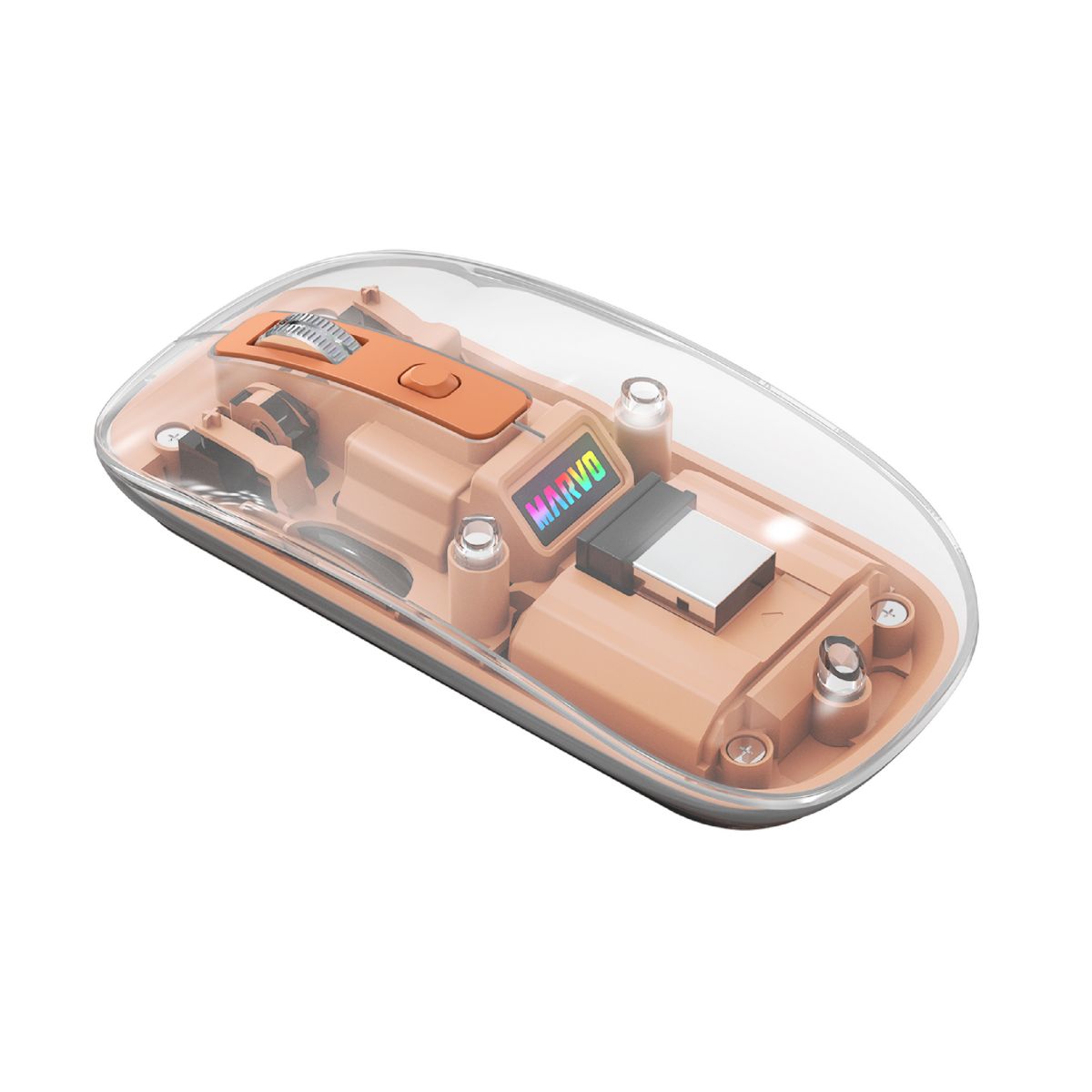 Mouse Marvo Inalambrico M810W Naranja