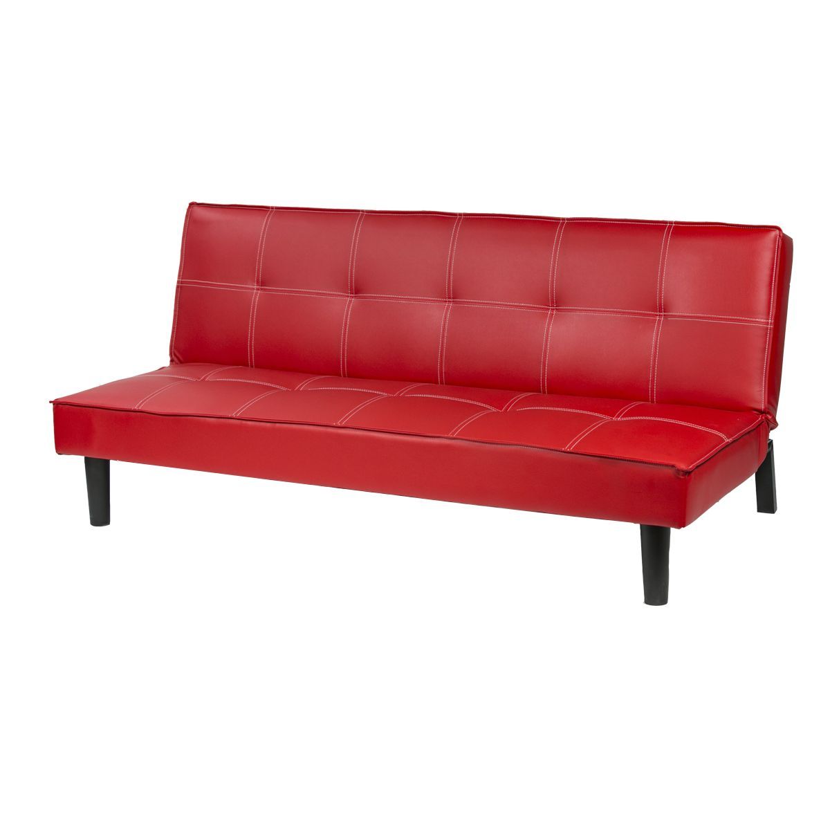 Sillón Cama Cuerina Rojo-Sb1855