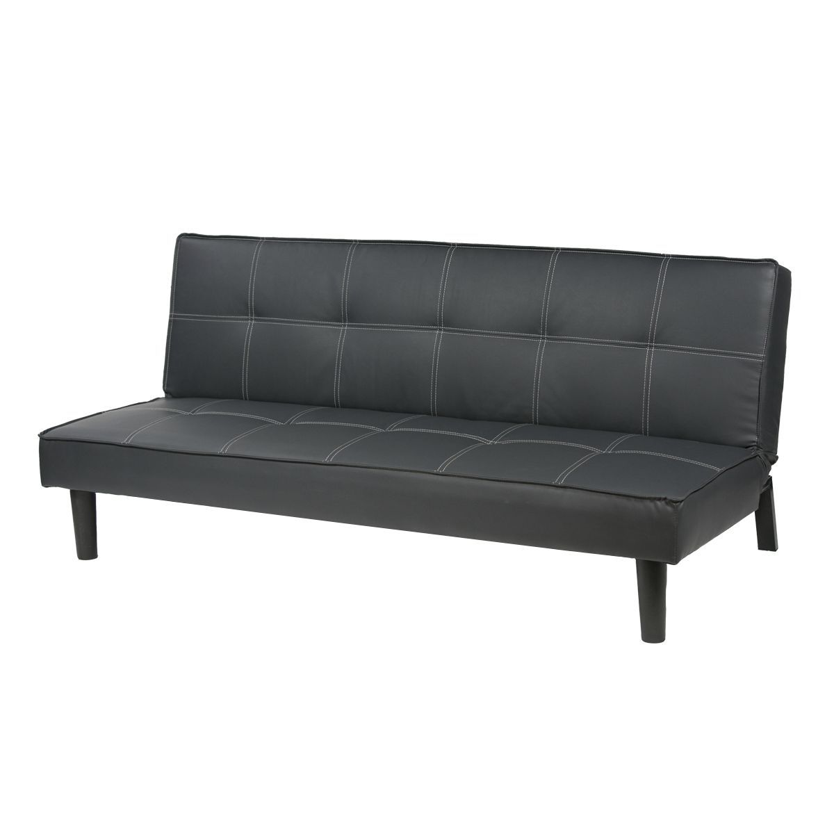 Sillón Cama Cuerina Gris-Sb1855