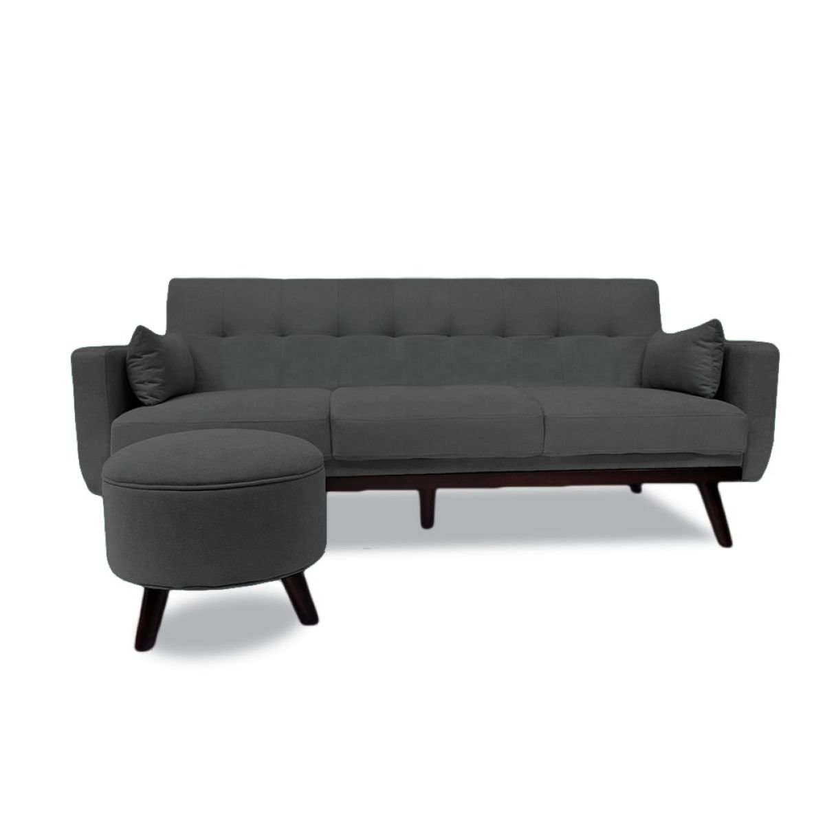 Sillon Cama Arus 3 Cuerpos Gris