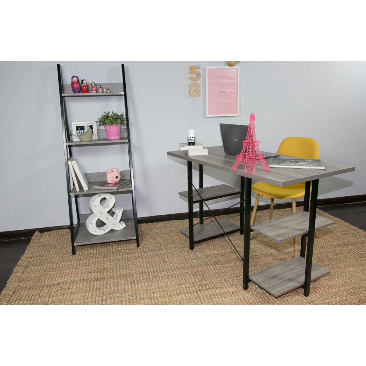 Estantería Negro/Piedra-Sbs01-nk15