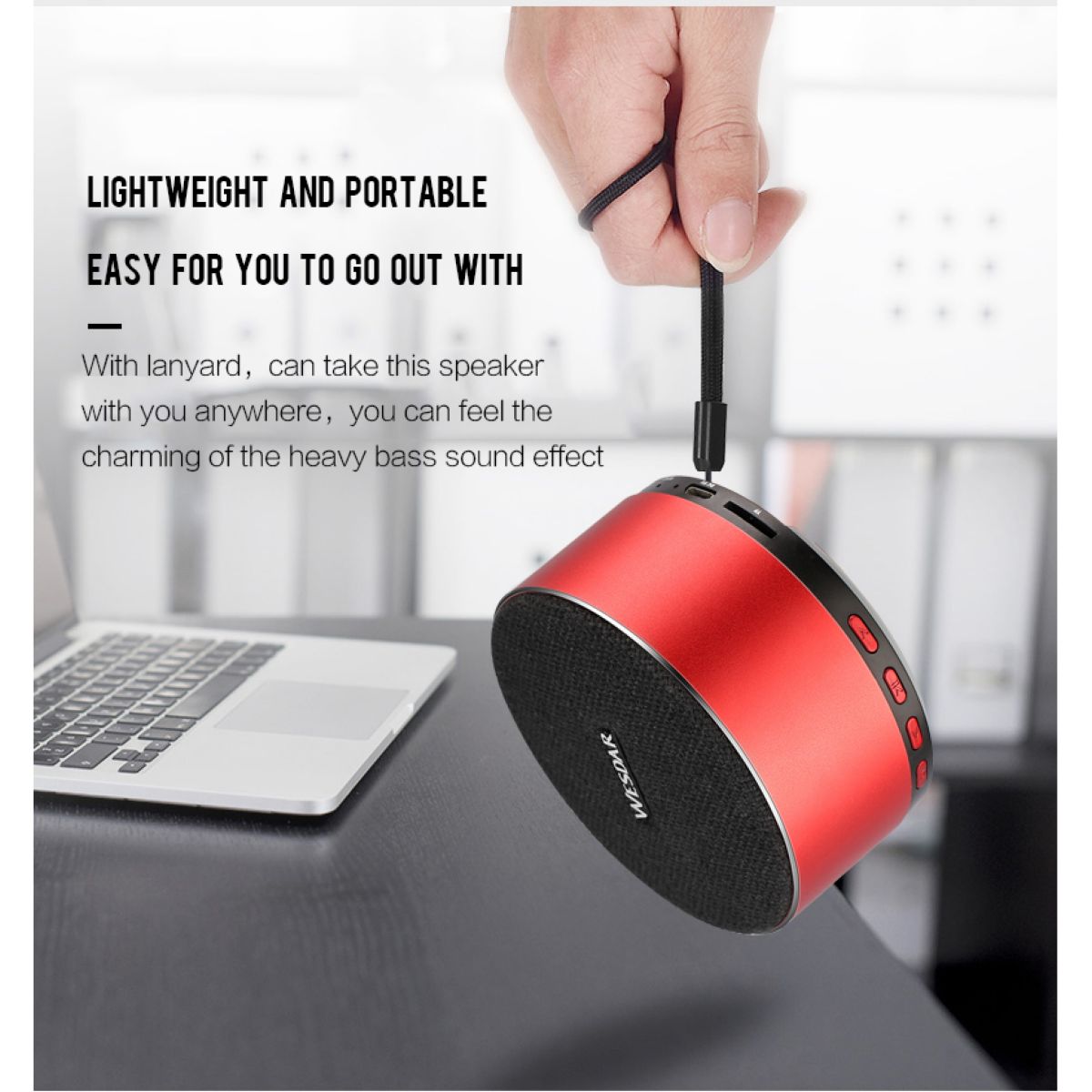 Parlante Portable Wesdar K15b Black/red