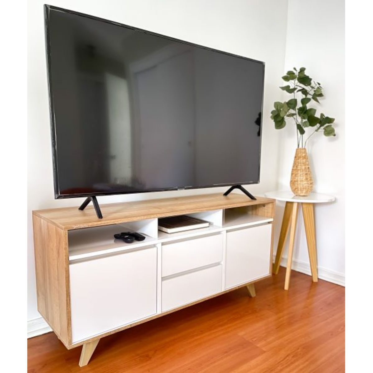 Rack De Tv 2 Puertas 2 Cajones 3 Estantes