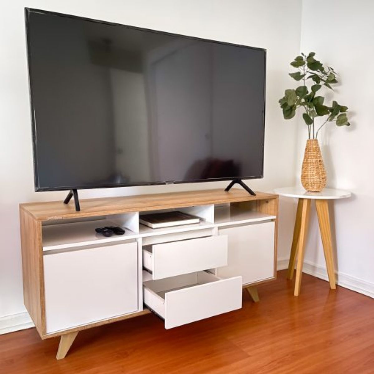 Rack De Tv 2 Puertas 2 Cajones 3 Estantes