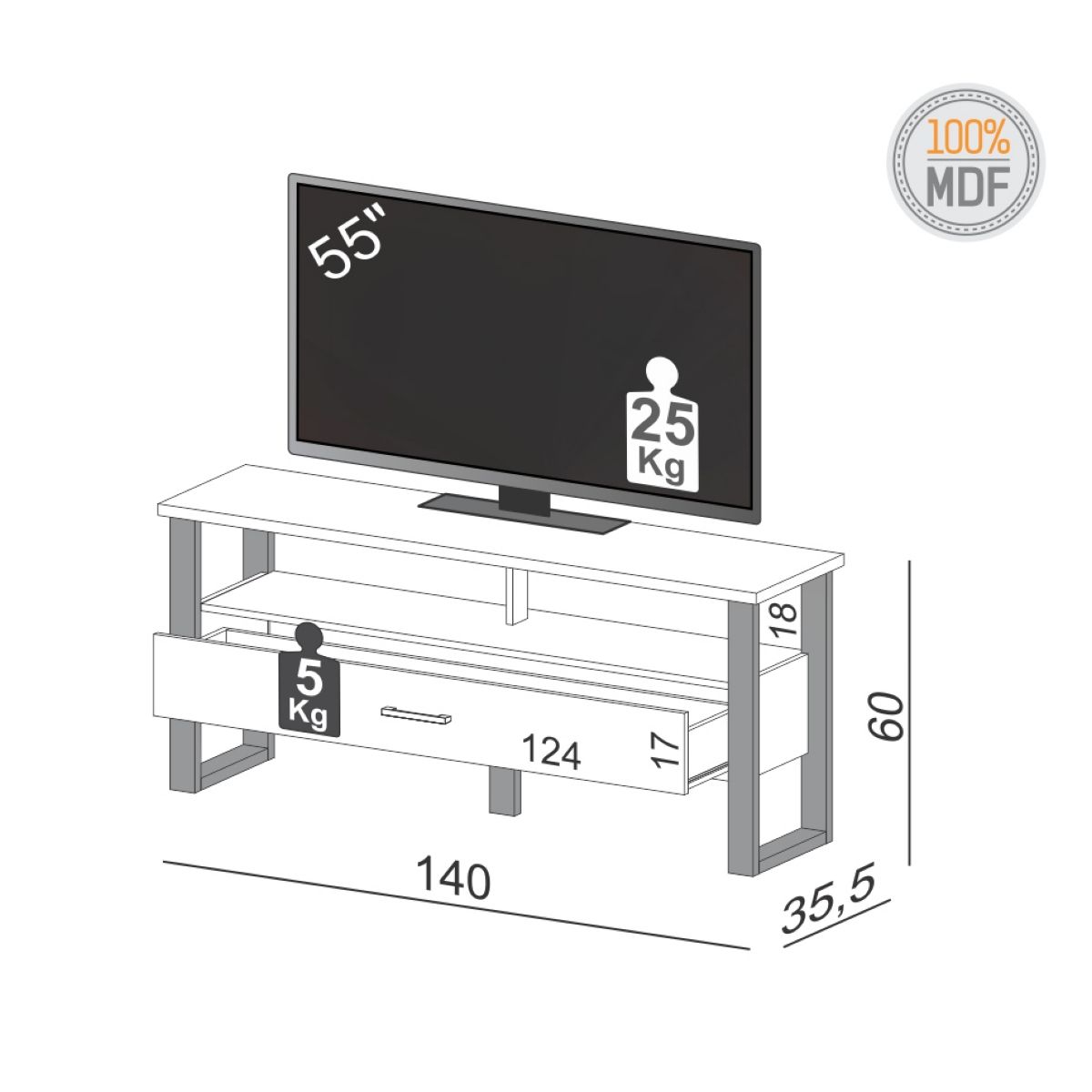 Rack Industrial Paris Blanco