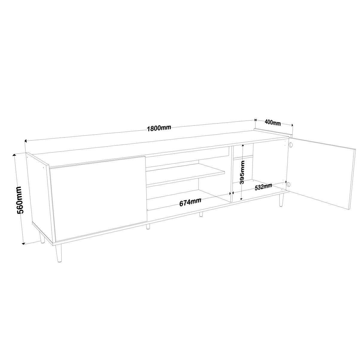 Rack para TV Combinado Zeus