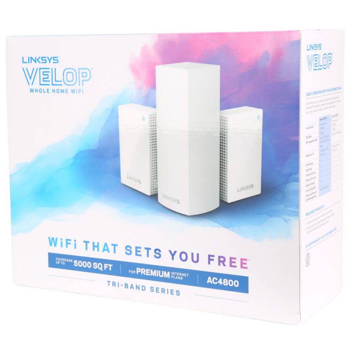 Access Point Wifi Mesh Linksys Velop Whw0203p Ac4800 3pk