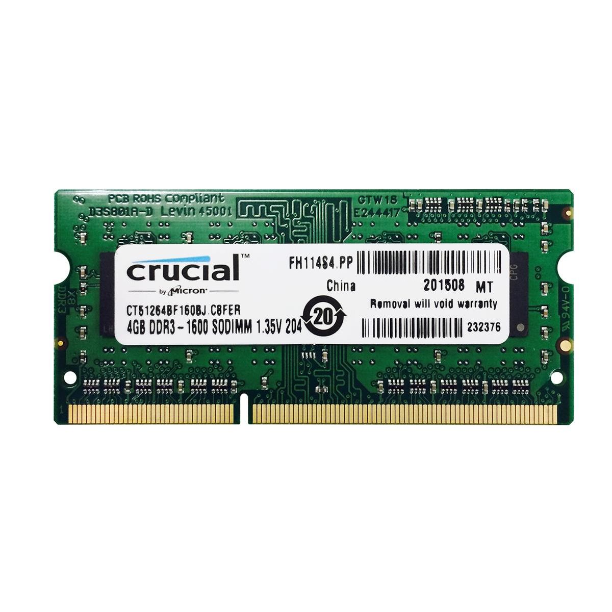 Sodimm Ddr3 4gb 1600 Box Crucial