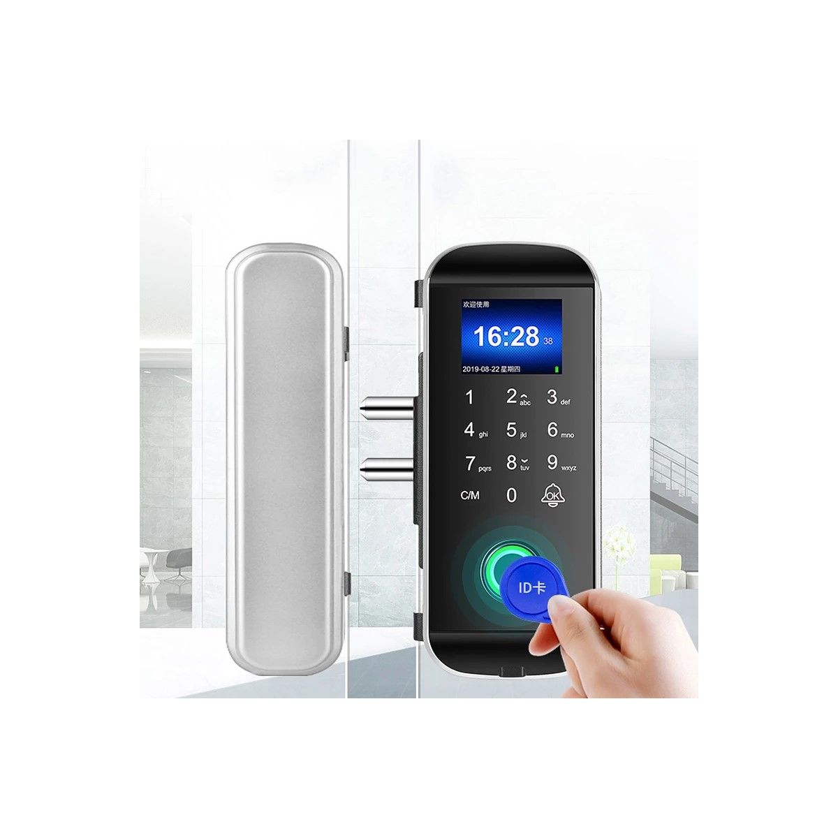 Cerradura Puerta De Vidrio Biome. Secukey Cd108