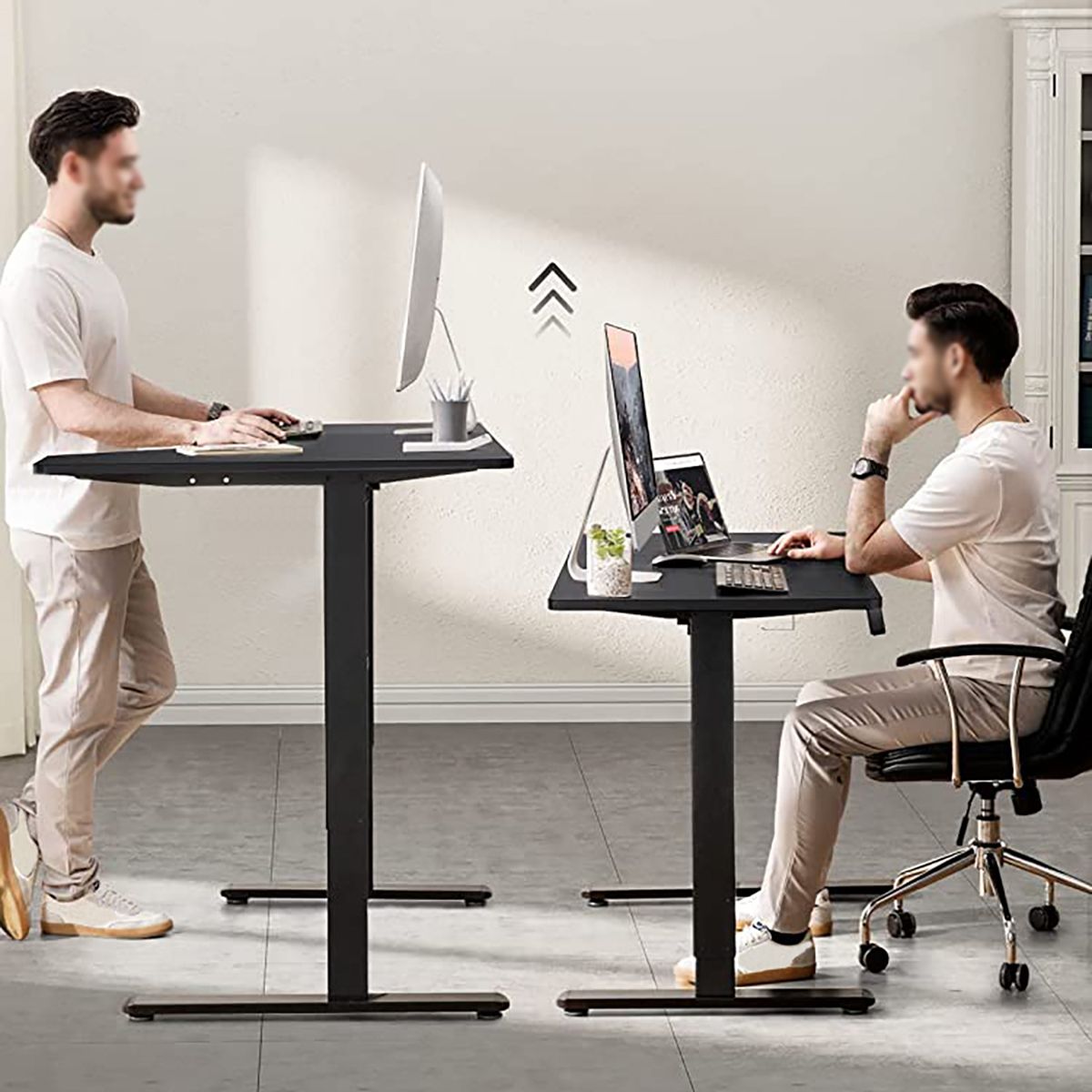 Escritorio Altura Regulable Electrico Flex3 Negro