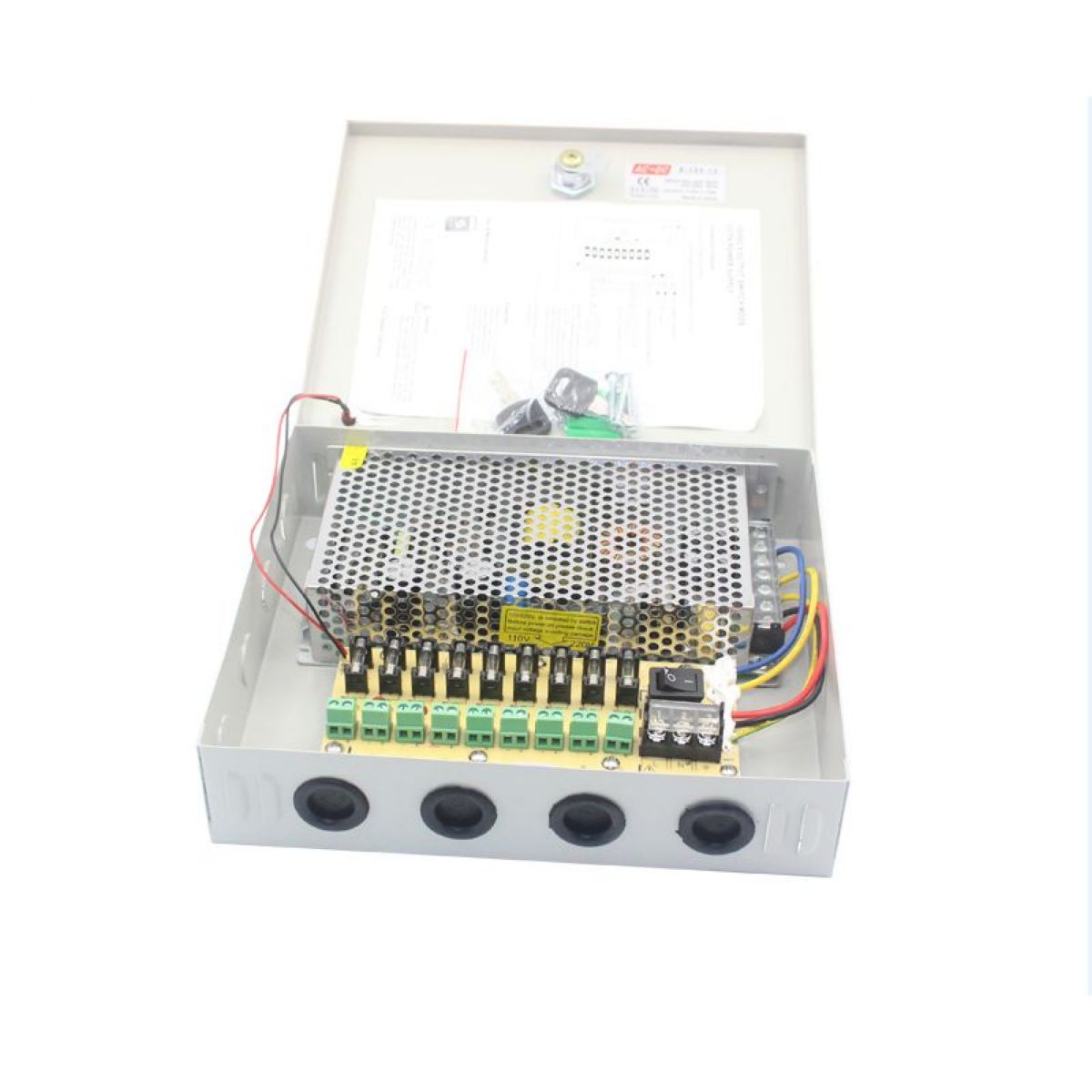 Fuente De Poder Oem 12vdc 10a 9 Ch Para 8 Camaras