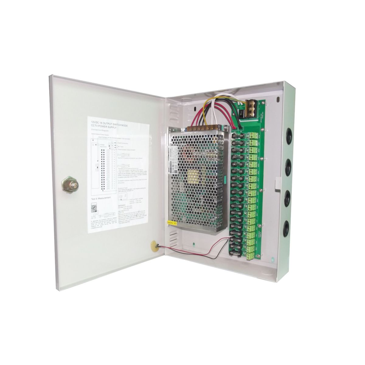 Fuente De Poder Oem 12vdc 20a 18 Ch Para 16 Cam