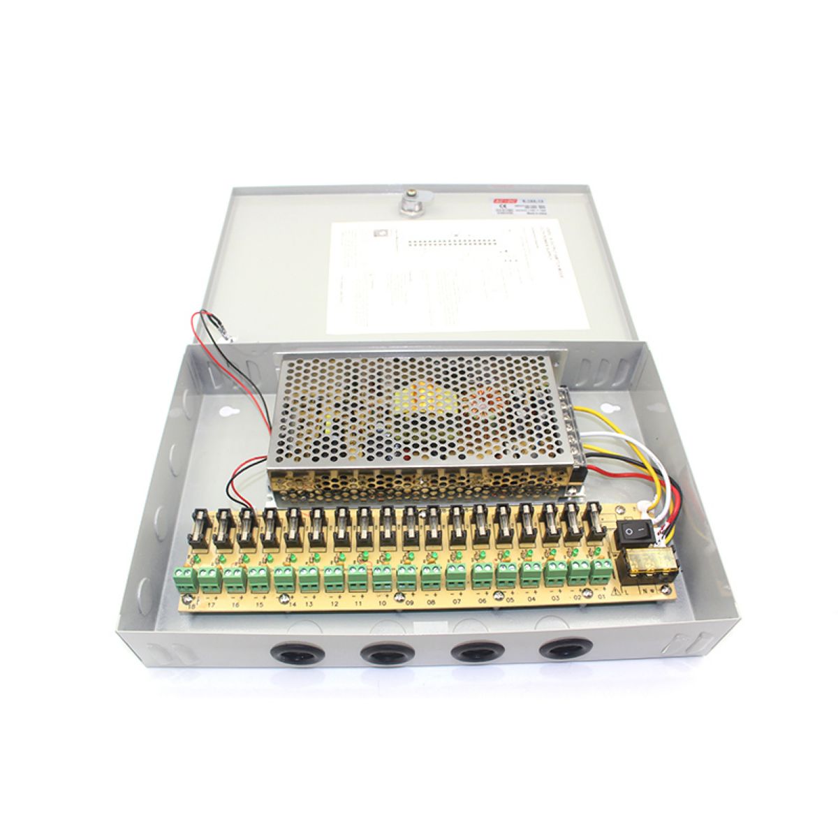 Fuente De Poder Oem 12vdc 20a 18 Ch Para 16 Cam