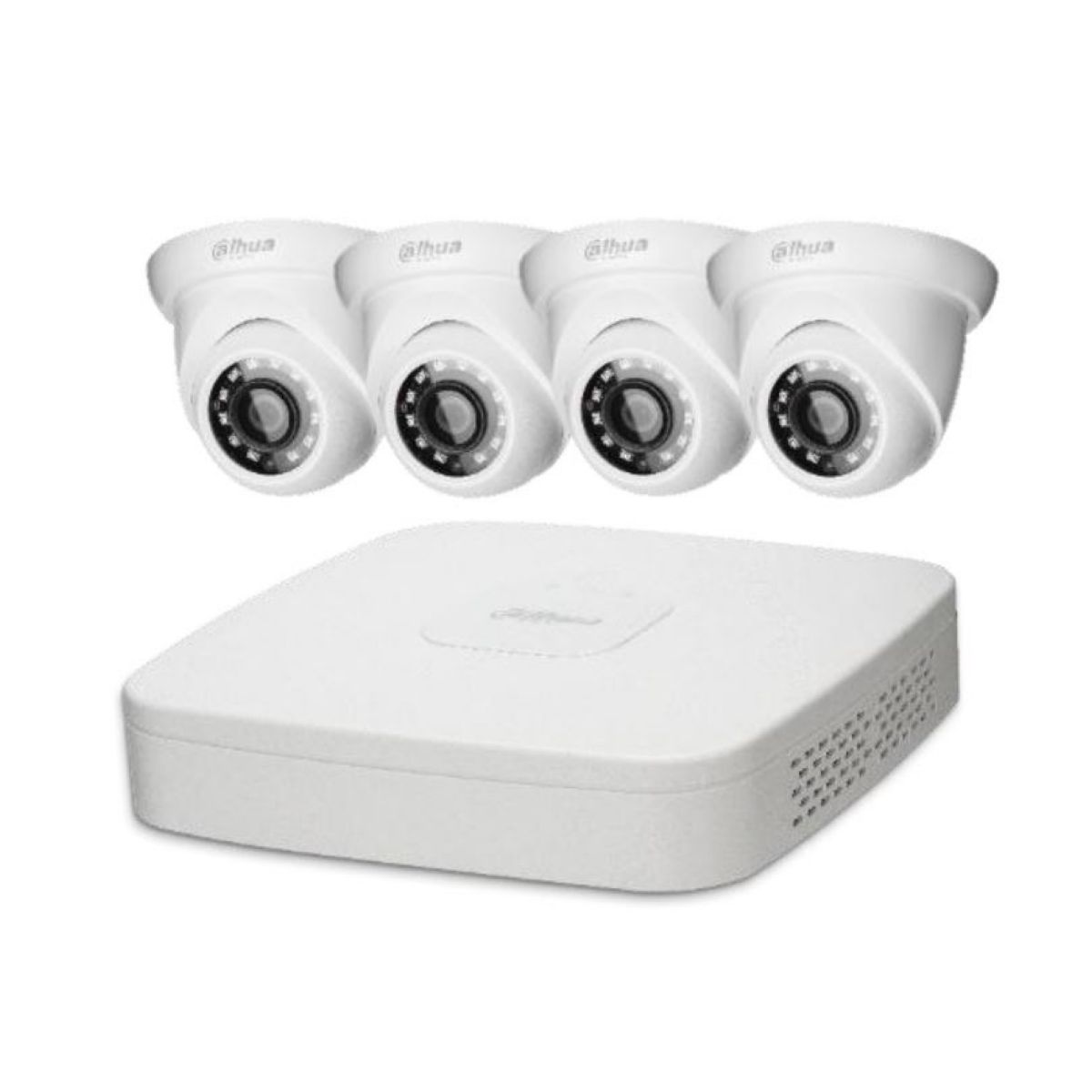 Dahua Kit Nvr 2104hs-p 4 Domos 1/2.7" Ip 2mp 3.6mm