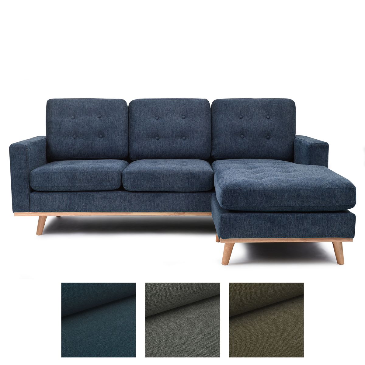 Sofa c/Chaise Oslo Azul