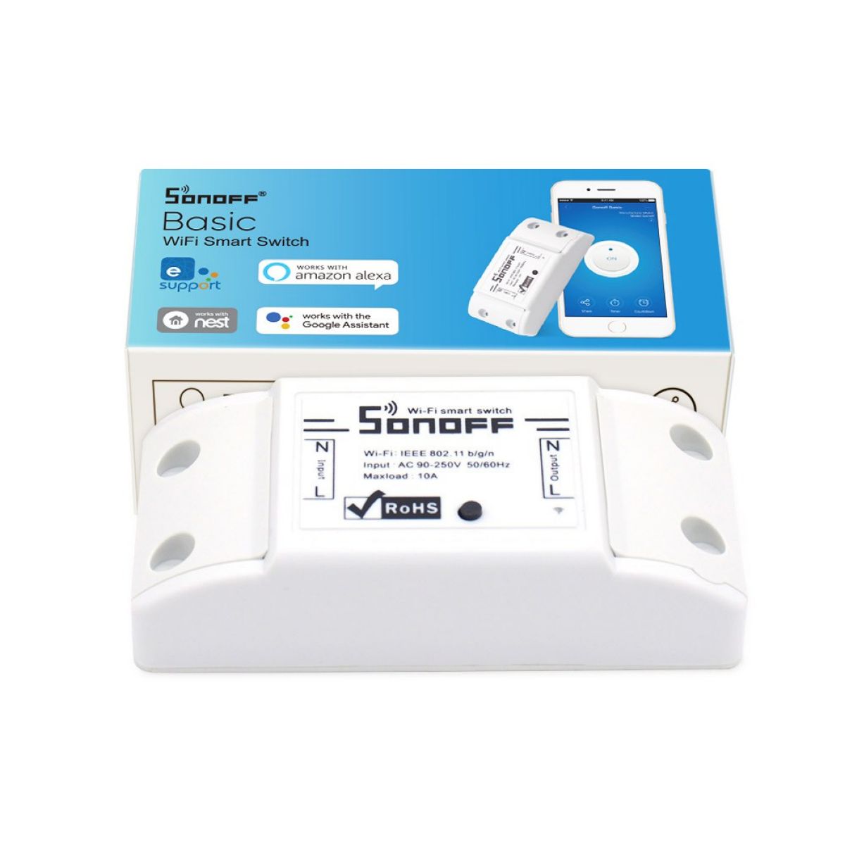 Sonoff Switch Wifi Modelo Basico 220vac 10a
