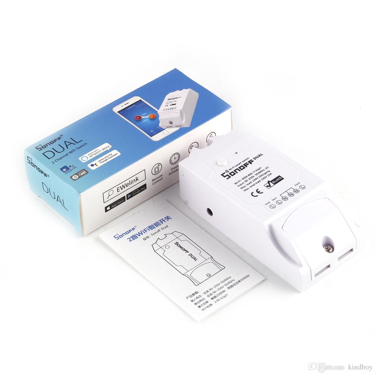 Switch Wifi 2 Canales Sonoff 220vac 10a