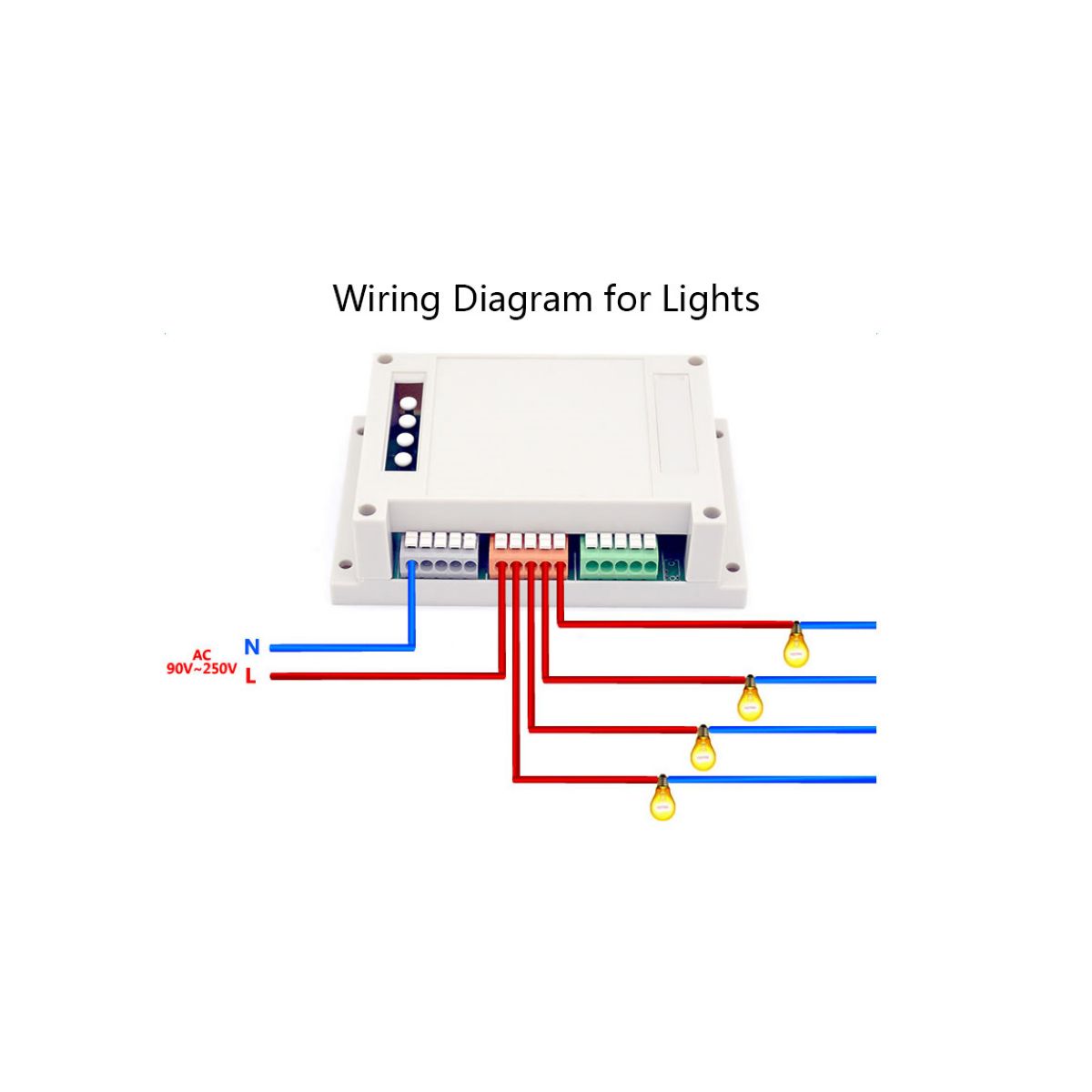 Switch Wifi 4 Canales Sonoff 220 Vac 10a