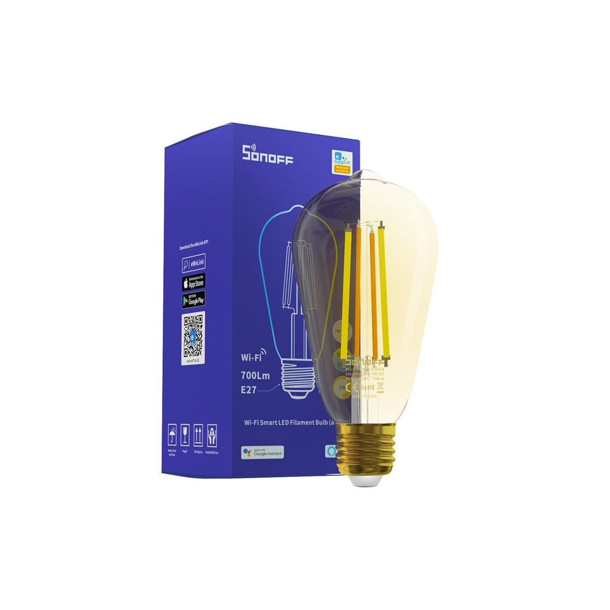 Lampara Sonoff B02-f-st64 Led Vintage Smart