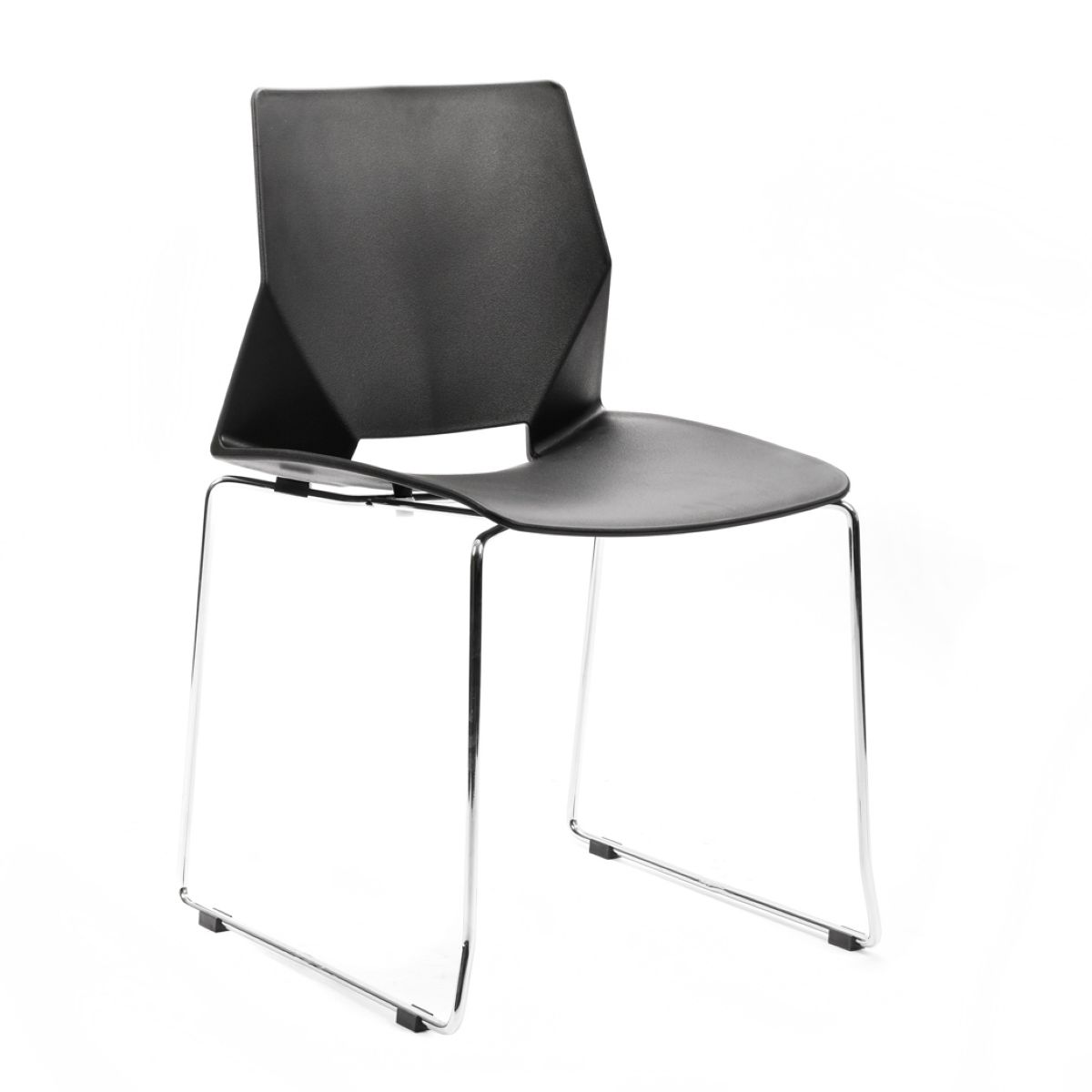 Silla Modern Apilable Negra