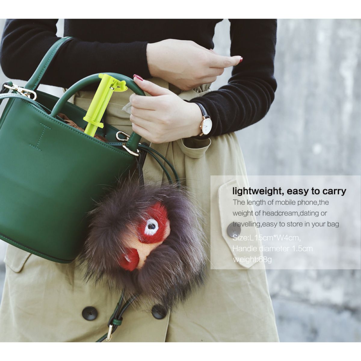 Selfie Stick Wesdar Zp1 Verde