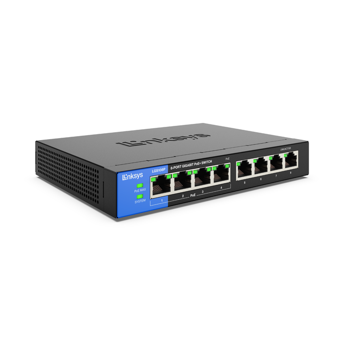 Switch POE 8 Puertos Linksys Lgs108p