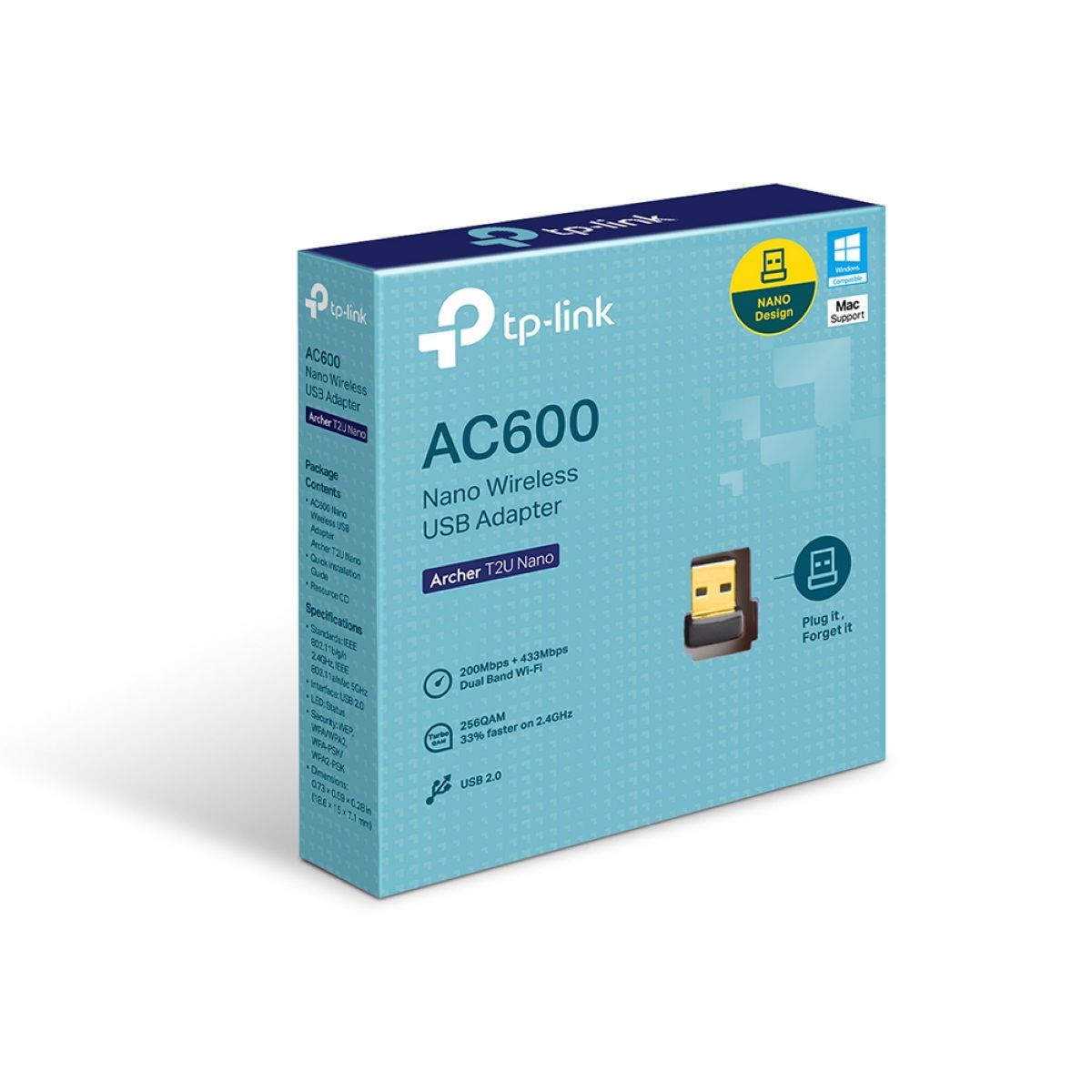 Adap Usb Nano Tpl Archer T2u Ac 600mb Wless