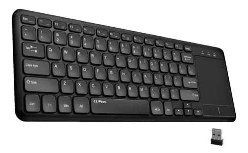 Teclado Cliptec 355 Slim Inalambrico Touchpad Bk