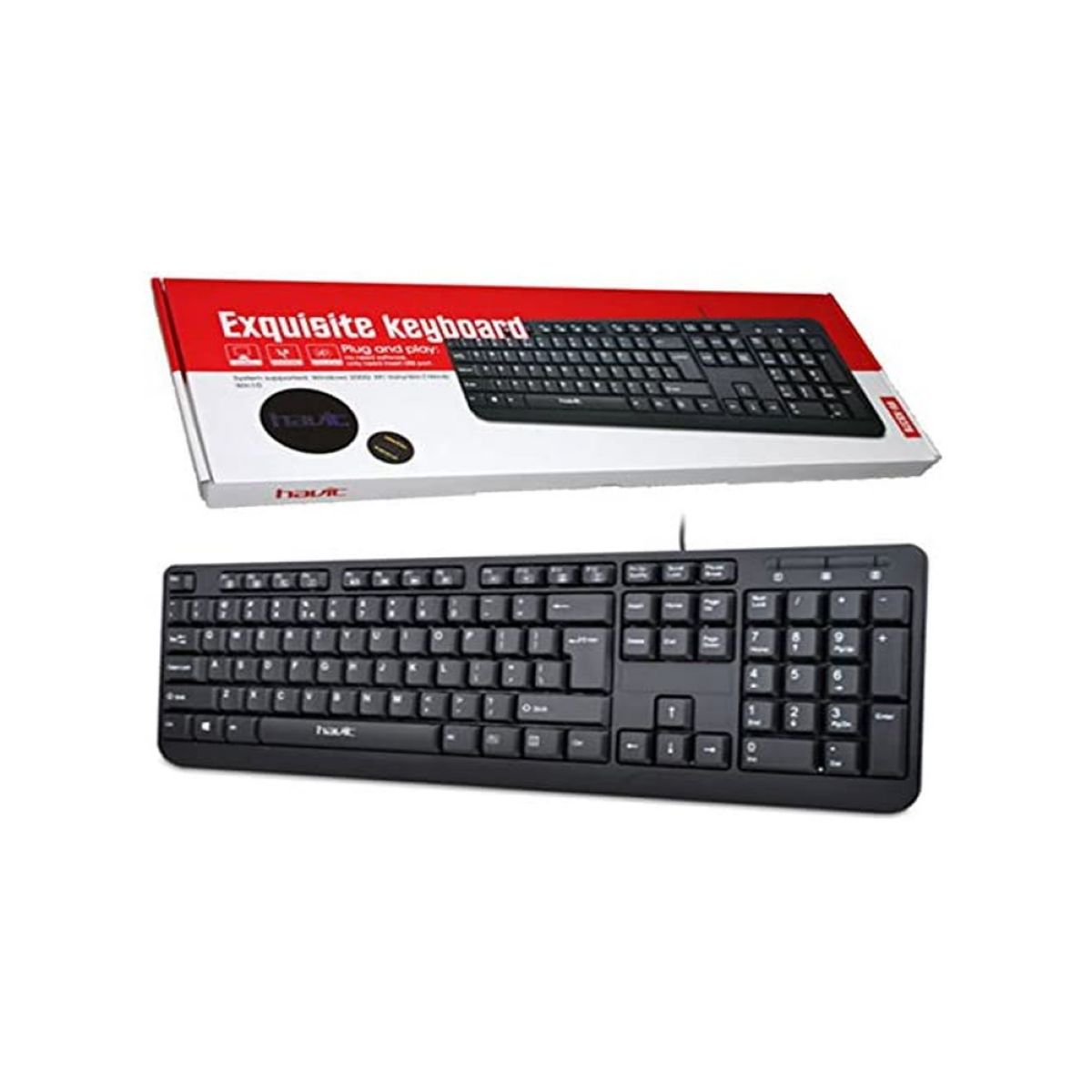 Teclado Havit Hv-kb378 Español Negro