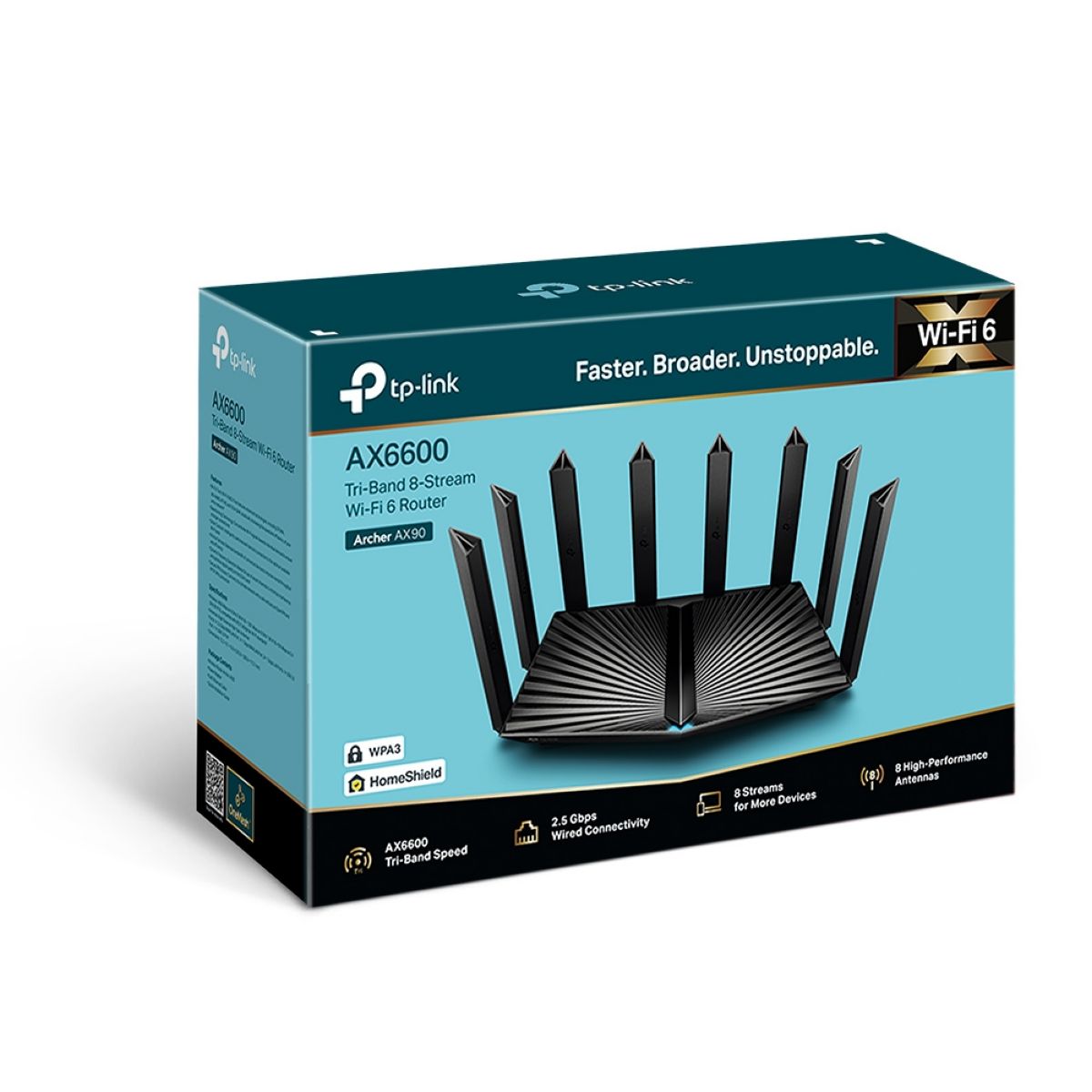 Router TP-link Archer Ax90 Ax6600 Wifi 6 Tri Banda