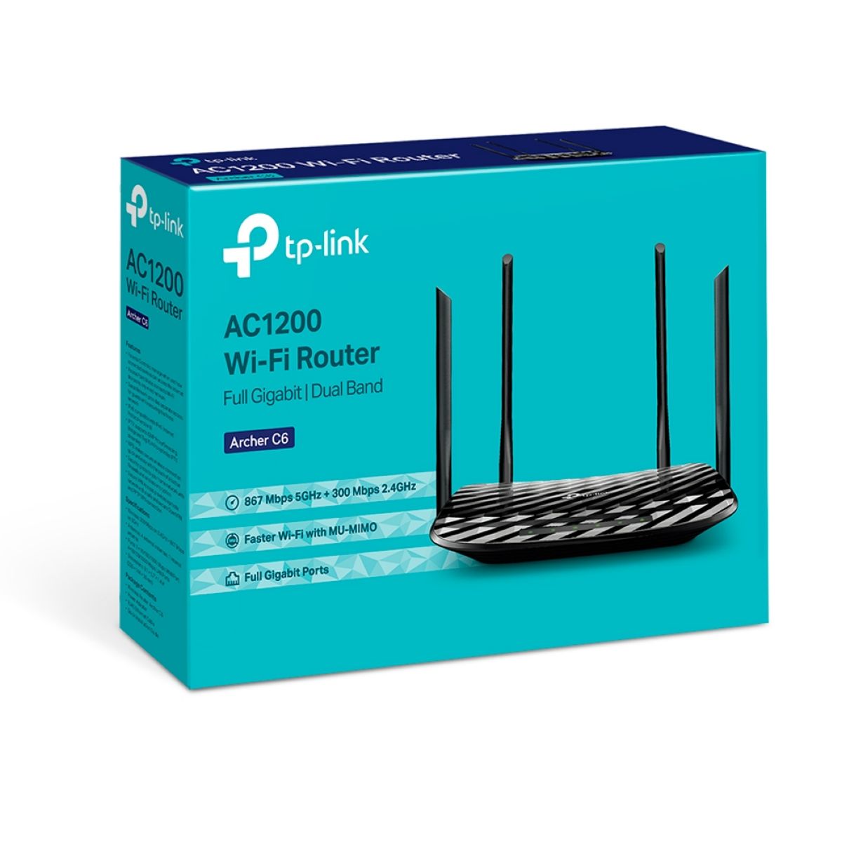 Router WiFi TP-Link Archer C6 Ac1200 Doble Banda