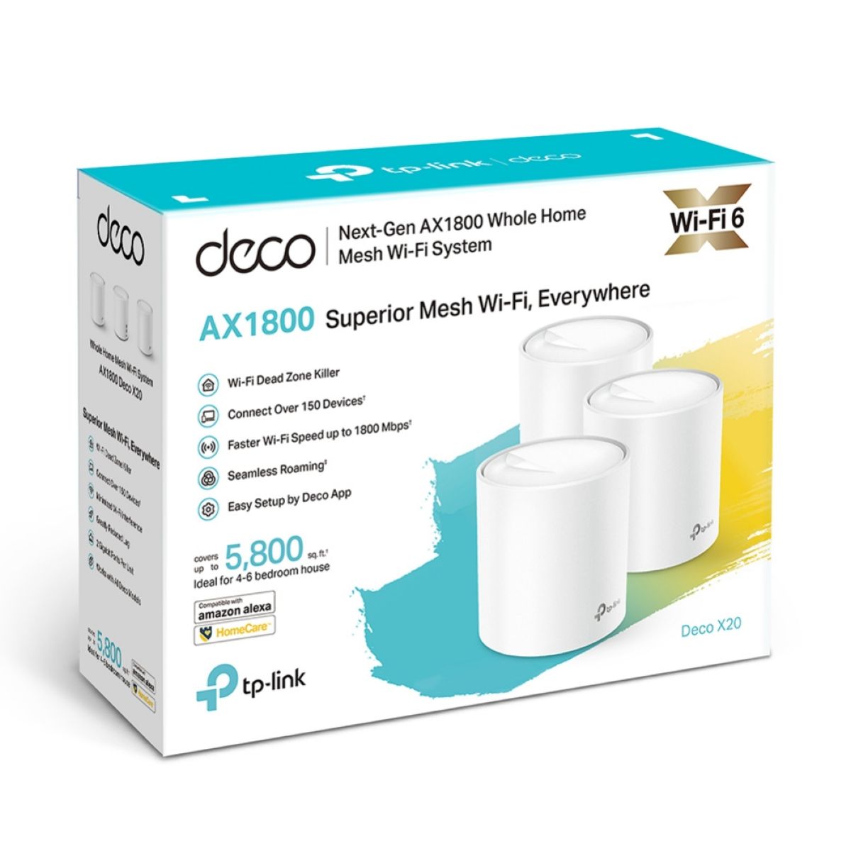 Sistema WiFi Mesh TP-Link Deco X20 Wifi Ax1800 3 Pk