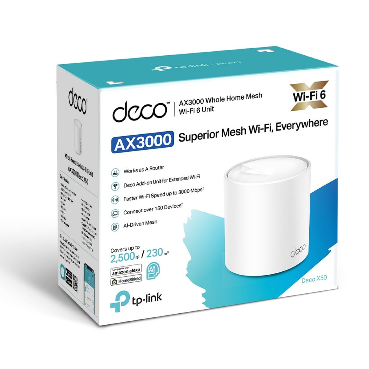 Sistema WiFi Mesh Deco Tp-link X50 WiFi 6 1pk