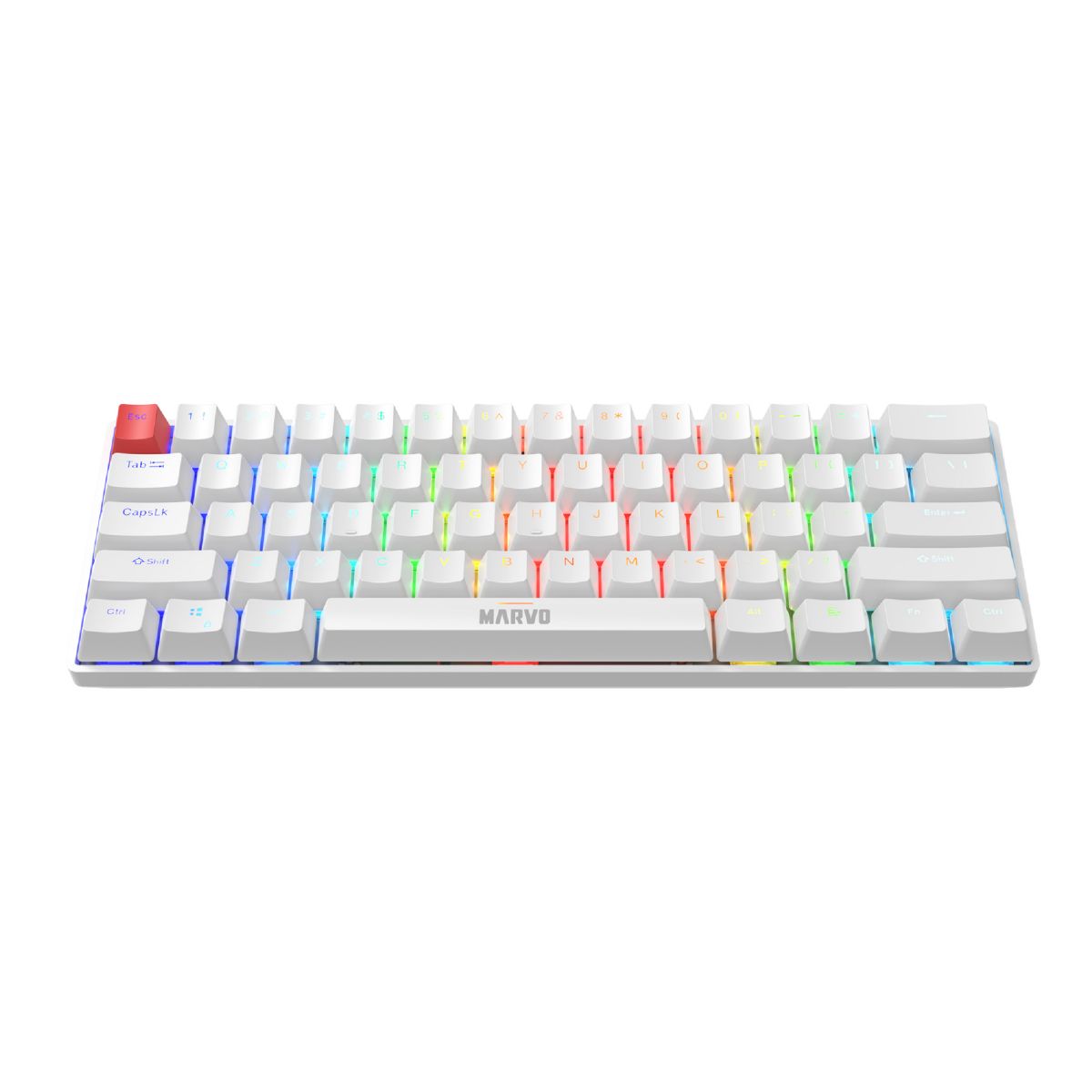 Teclado Marvo Mecanico Kg933g 60% Sw Red Ing Wh