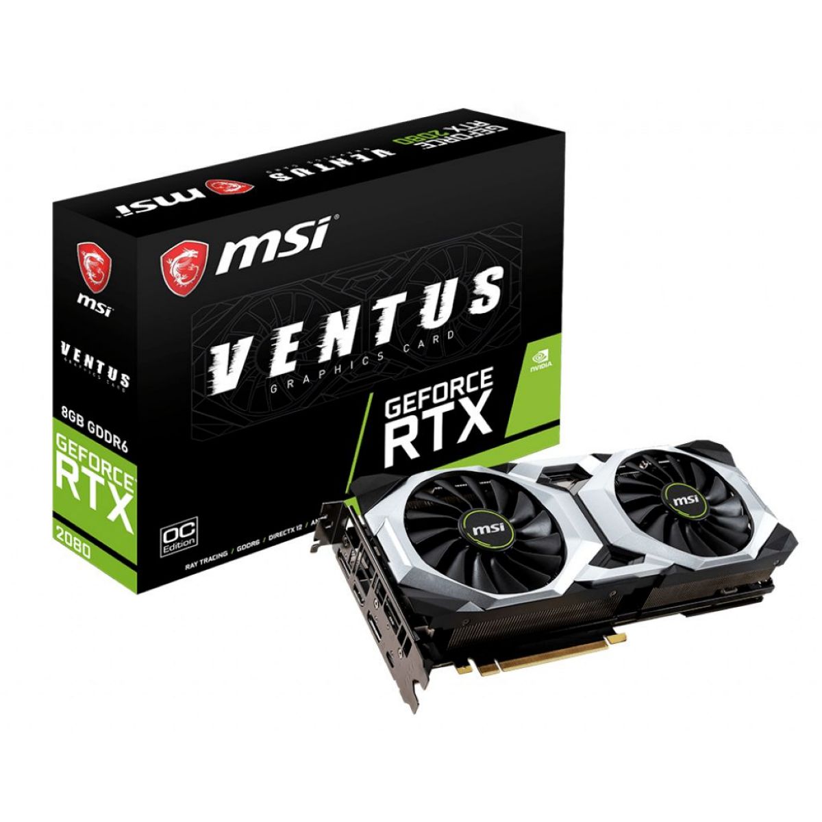 Tarj. Vga MSI Geforce Rtx 2080 Ventus 8g Oc