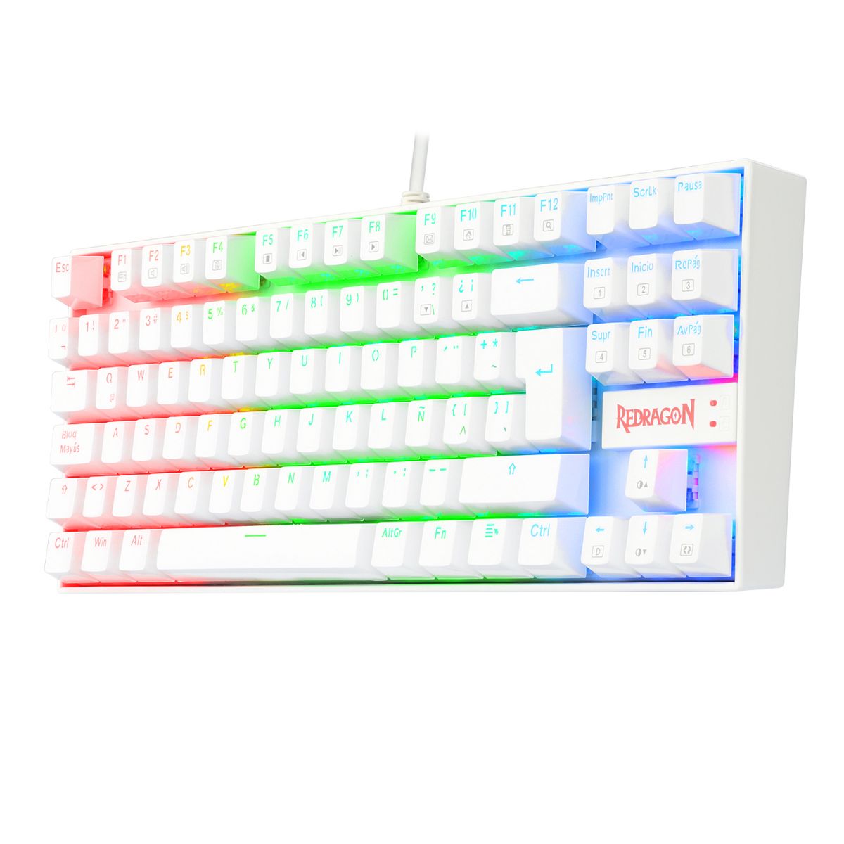 Teclado Redragon Kumara White Rgb Switch Blue